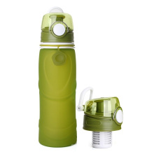 Promotional Sustainable Customised Logo Collapsible Sports Water Bottle With Carbon Filter